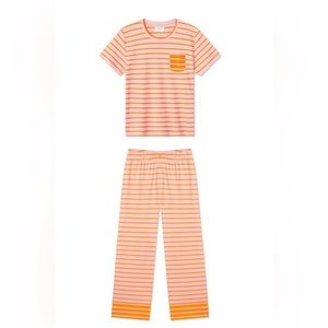 Lake Pima Darby Pants Sets - Pomelo Stripe //
Maraschino Stripe